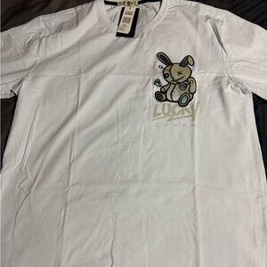 Lucky Brand White Tee with Bunny Graphic